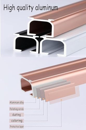 Barra de cortina de ventana con riel de doble pista de aluminio 5