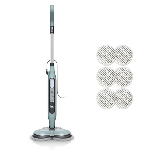 Shark Dampfreiniger Mop, automatisch, mit Steam Blaster und 6 Schmutzfänger-Pads, 3 Dampffunktionen, Flecken- und Schmutzentfernung, für alle versiegelten Hartböden, 8 m Kabel, Salbei-Grün, S8201EUCP