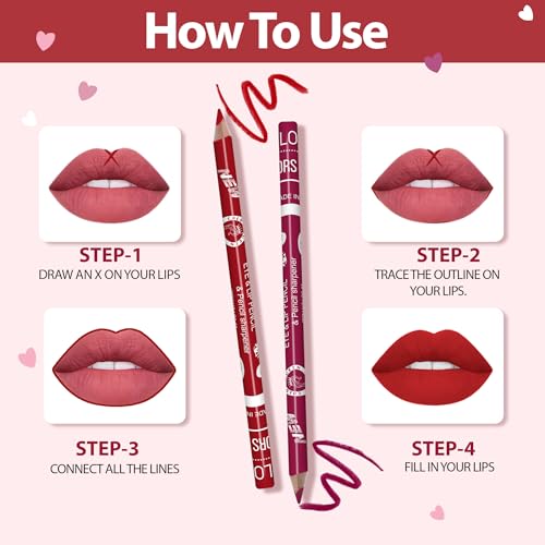 Image of COLORS QUEEN Lip Liner Pack of 2 Combo 5 (Matte)