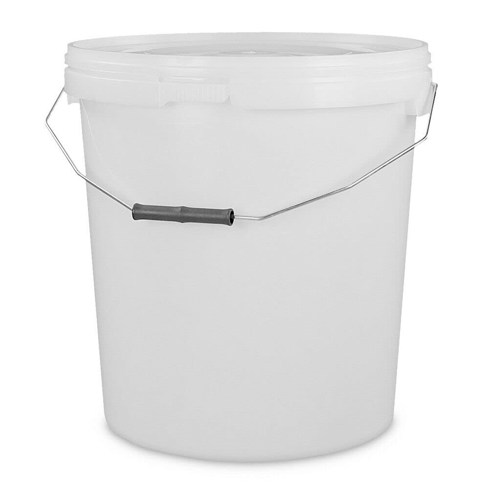Buy 20 Litre Plastic Bucket with LID and Metal Handle, Hard Wearing