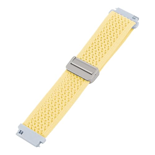 Image of ACM Watch Strap 20mm compatible with Compaq Q Watch Smartwatch | Woven Braided Magnetic Adjustable Luxury Belt Band
