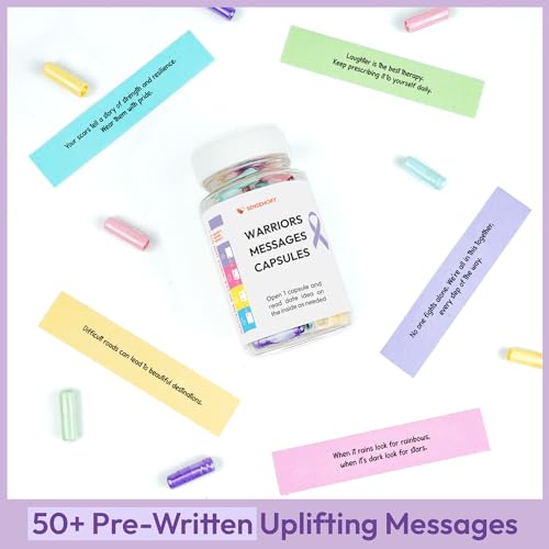 50 Warrior Messages in a Bottle, Breast Cancer Gifts, Breast Cancer Awareness, Get Well Gifts for Women after Surgery, Chemotherapy Must Haves, Cancer Survivor Gifts3