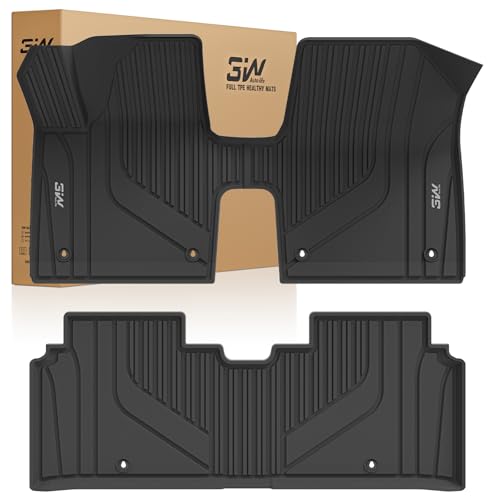 3W Floor Mats for Kia EV6 2024 2023 2022 Floor Liner Custom Fit All Weather TPE 3D Car Mats Fit for KIA EV6 1st and 2nd Row,Black 1.For Kia EV6 | 22-25 | 1st & 2nd Row