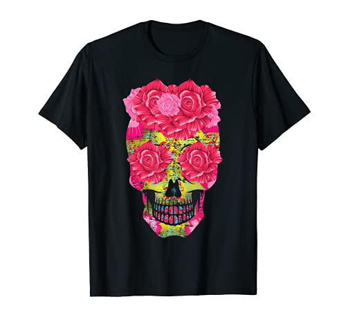 Photo de Floral Sugar Skull Souls Day Muertos Day Of Dead Halloween T-Shirt