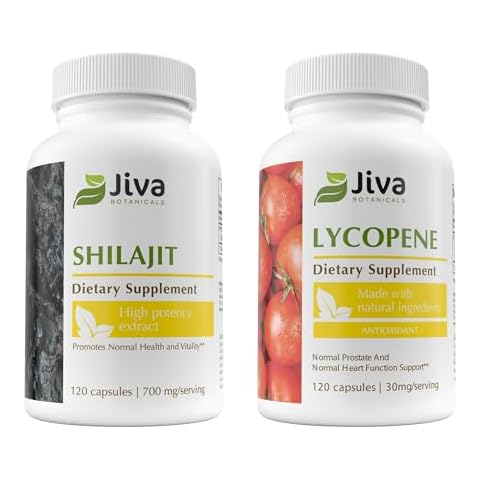 Jiva Botanicals Lycopene Capsules - Antioxidant Support Premium Shilajit Supplement 700 mg Cover