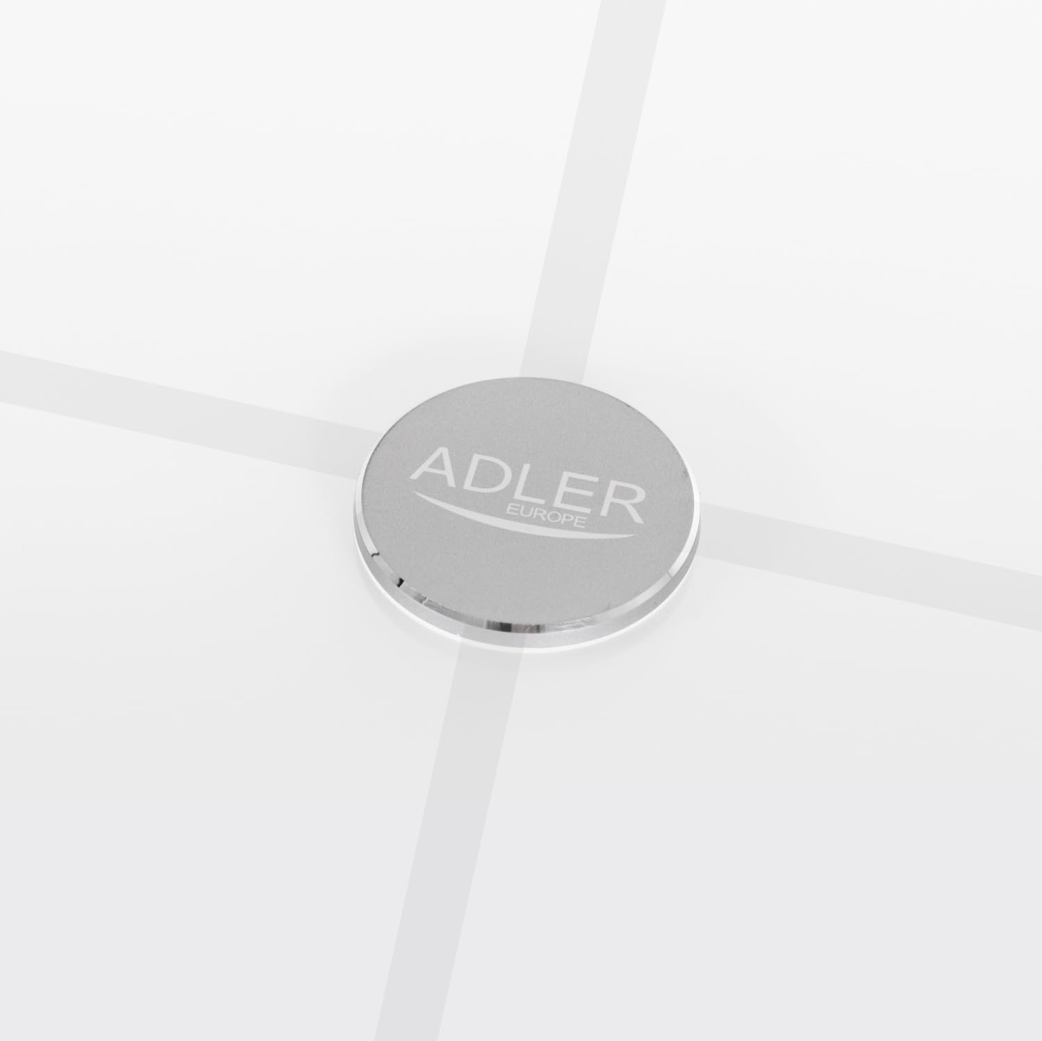 ADLER Báscula corporal inteligente blanca - 12 parámetros de salud, capacidad de 180 kg