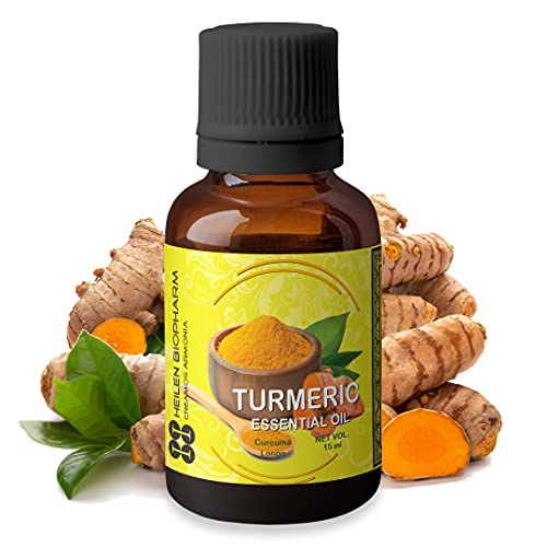 Image of Heilen Biopharm Turmeric Essential Oil - 15 mL Bottle I Pack of 1,Natural and Nourishing for Healthy Skin and Hair (Curcuma longa)