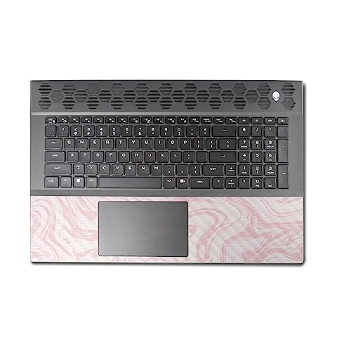 Image of MightySkins Carbon Fiber Skin Compatible with Alienware M18 R1 (2023) Full Wrap Kit - Silky Pink | Protective, Durable Textured Carbon Fiber Finish | Easy to Apply & Change Styles | Made in The USA