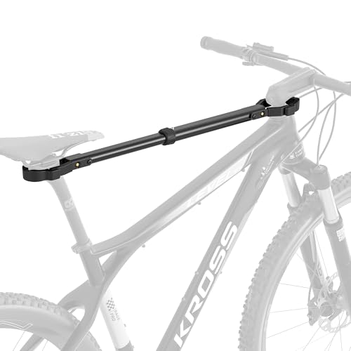 CXWXC Fahrrad Rahmenadapter für Fahrradträger – Verstellbare Oberrohr-Querstange (32 kg Tragkraft) – Crossbar Adapter für Damen-, Kinder-, BMX- & Tiefeinsteiger-Fahrräder (58–76 cm)