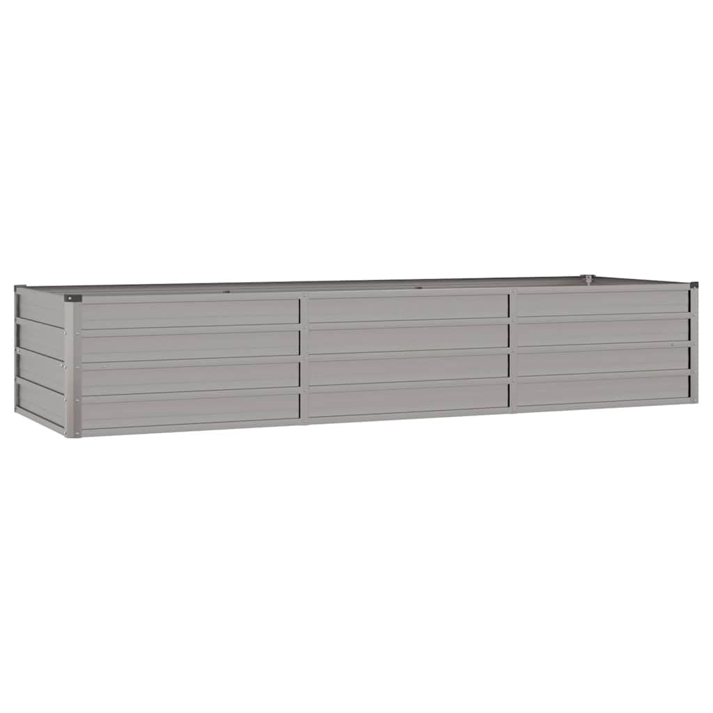 Jardinière surélevée en acier Corten 240x80x45cm à fond ouvert