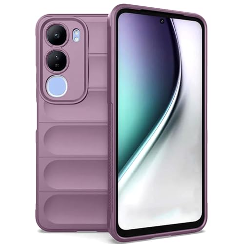 Image of amazon basics Back Case Cover for Vivo Y29 5G | Compatible for Vivo Y29 5G Back Case Cover | Liquid Silicon Magic with Camera Protection | Lavender