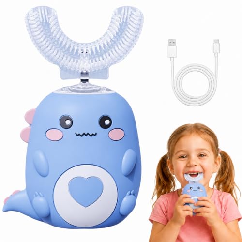 Brosse à dents en U enfant aux poils souples LoulouSmile DinoBrush