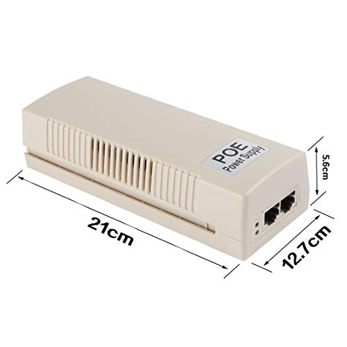 Inyector PoE 48V Lon0167 de 2 puertos con enchufe US, con divisor de alimentación para red Ethernet blanco miniatura 2