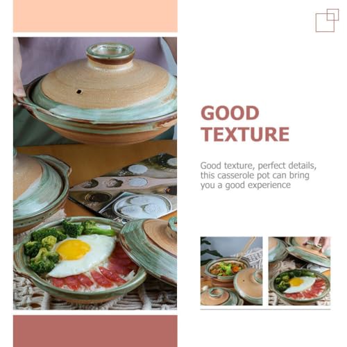 Veemoon Terracotta Clay Casserole - Versatile Cooking Clay Pot with Lid for Home and Restaurant Use - Durable Ceramic Stewing Pan - Image 7