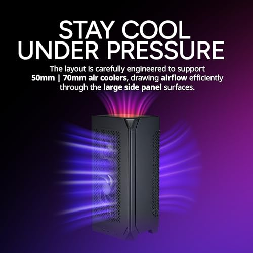 Image of Cooler Master NCORE 100 Air Mini-ITX PC Tower Case, Anodized Aluminum, 3 Slot Horizontal GPU Mount, Compatible RX 7900 XTX|RTX 4090, Compatible SFX PSU | Air Cooler Up to 70 mm, USB Type C