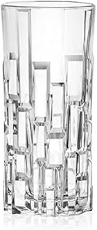 VILON Italian Premium Top Drink Pisa Water and Juice Glasses Set of 6, Drinking Stylish and Crystal Highball Glasses for Water, Juice and Cocktails | 300ML | Transparent (Set of 12)