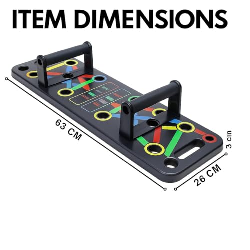 Image of ALYV 15-in-1 Smart Push-Up Board - Foldable, Ergonomic, Color-Coded Chest Workout System with Anti-Slip Handles for Exercises | Full Body Strength Training for Men & Women | Home Gym Equipment