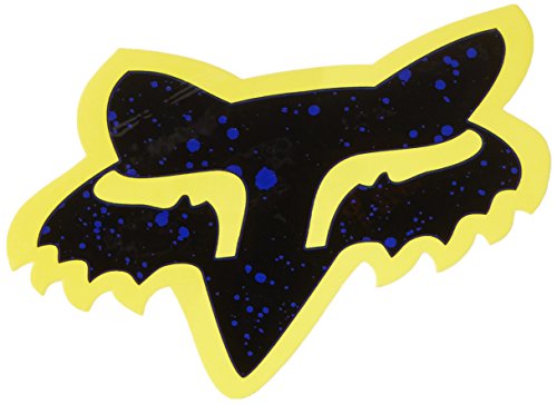 Fox Men's Splatter - 4" Sticker, Purple/Yellow, One Size