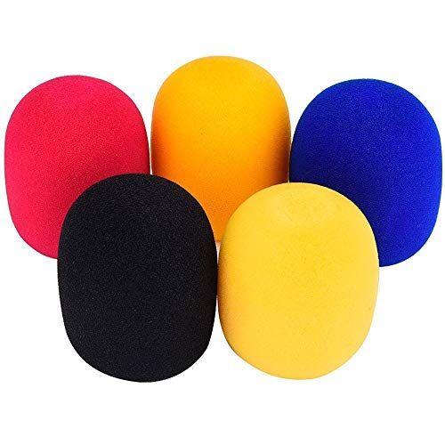 5PCS Colorful Handheld Stage Microphone Windscreen Foam Cover Convenient