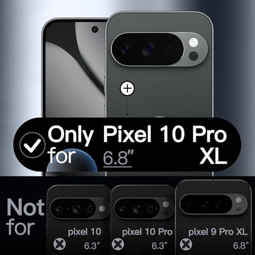 Image of JETech Liquid Silicone Cover Case for Google Pixel 10 Pro XL 2025, Silky Soft Touch Full-Body Protection, Anti-Scratch Shockproof Phone Cover with Microfiber Lining (Obsidian)