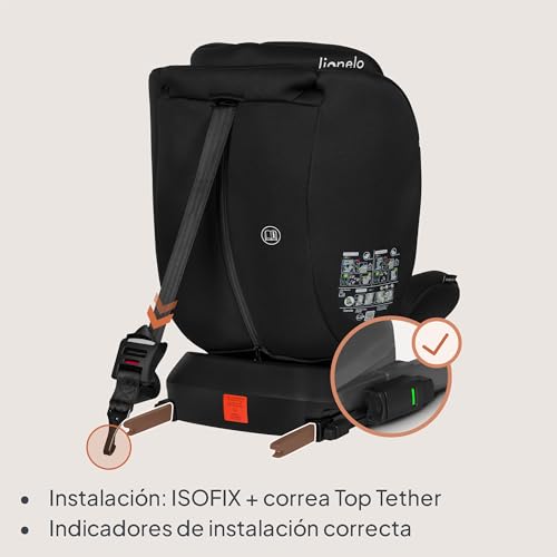 LIONELO Bastiaan i-Size Siège Auto Pivotant à 360° pour les Enfants de 0 à 36 kg et de 40 à 150 cm, Installation Face et Dos à la Route, ISOFIX Sangle TopTether - imagen 6