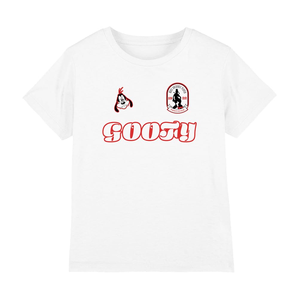 Disney Goofy Football Jersey Kids T Shirt, White, 3-4Y
