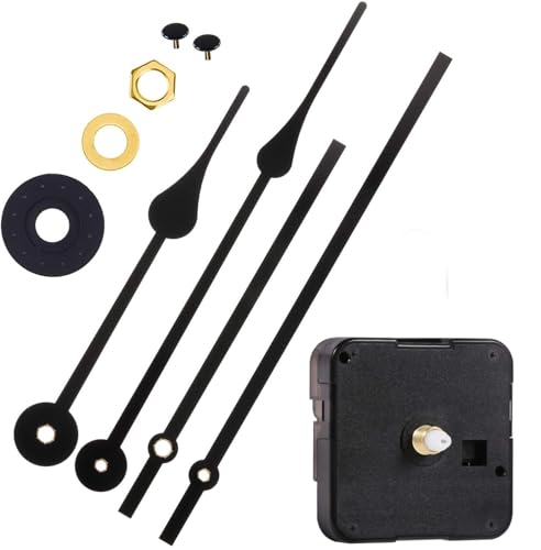 Terryshop74 Movimento al Quarzo Parti Orologio da Parete Parti Accessori di Ricambio Fai da Te + 2 coppie di lancette 8'' 13''