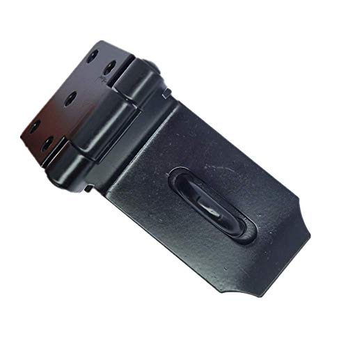 90 Degree Door Hasp Latch Angle Lock Hasp, Stainless Steel Door Padlock Hasp Hinge Lock Latch, Gate Latch Lock with Screws,Matte Black Finish 2 Pack - Thumbnail 3