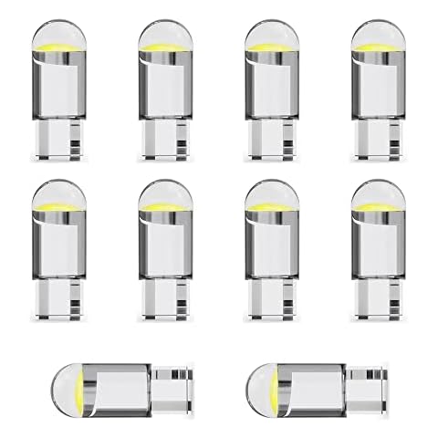 UBERMing 15 Pcs T10 LED Side Light Bulb White W5W 501 168 194 LED Bulbs Number Plate Light Bulbs Car Interior Dashboard Bulb for Car Bulbs Cool White 6000K Cover