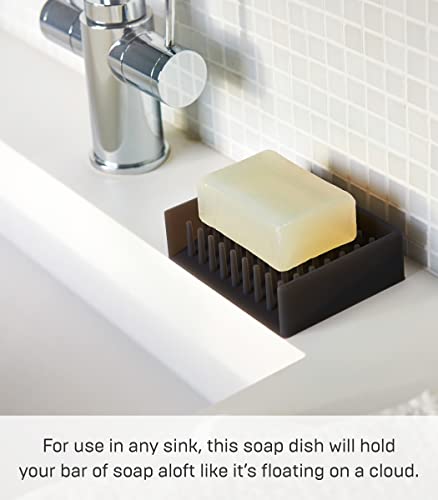 Yamazaki Home 2995 Self Draining Soap Tray-Floating Holder Dish For Sink, One Size, Black #TOP2