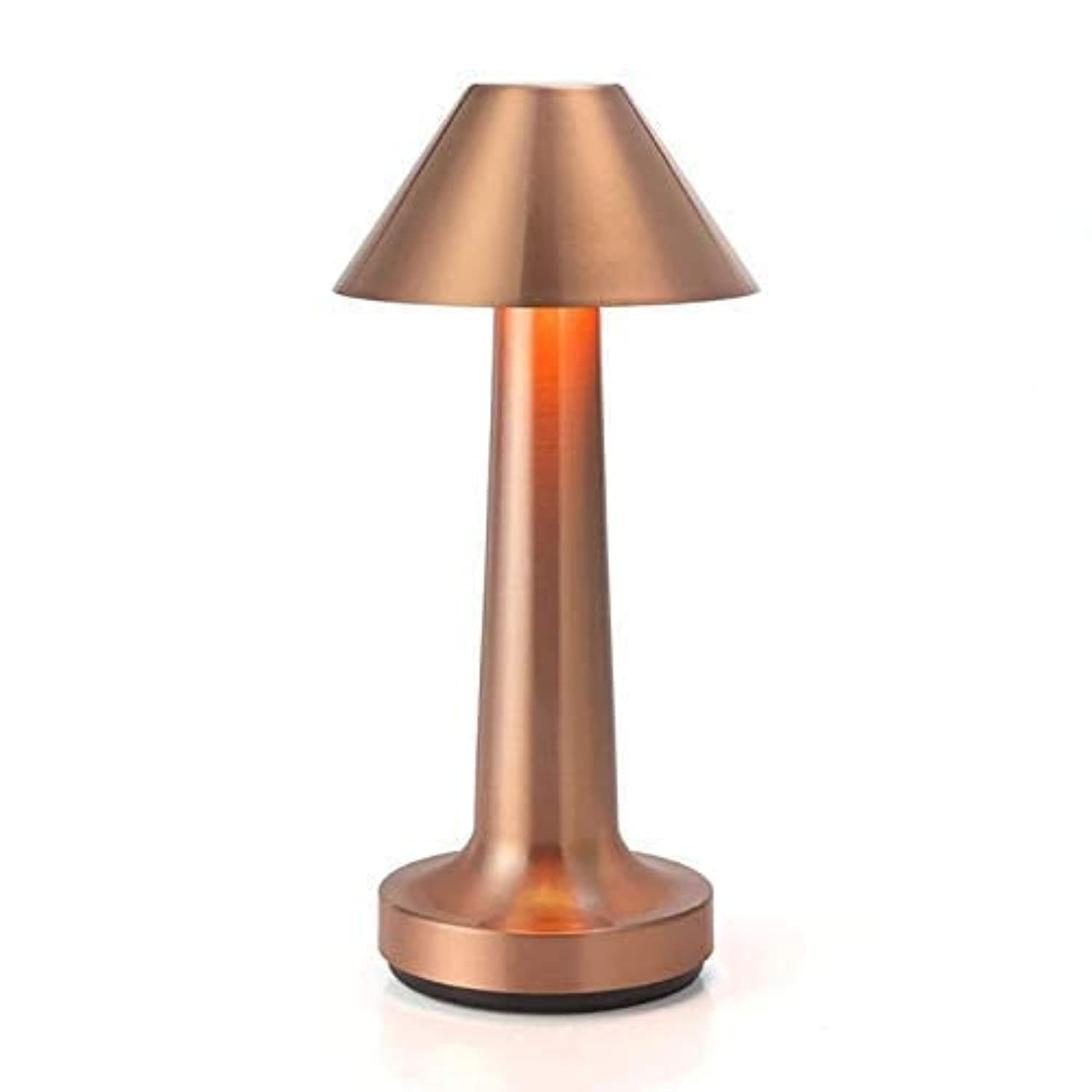 V2COM Aluminium Cordless Touch Switch LED Modern Table Lamp (Copper, 2.4W)