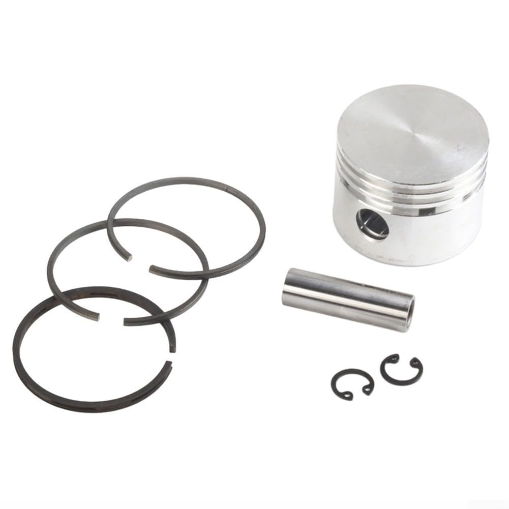 Air Compressor Piston and Piston-Ring Kit, Metal Replacement Parts Set, with Pin and Circlips, Compatible with Piston Air Compressors, Air Pump Accessories for Workshop Use(47mm)