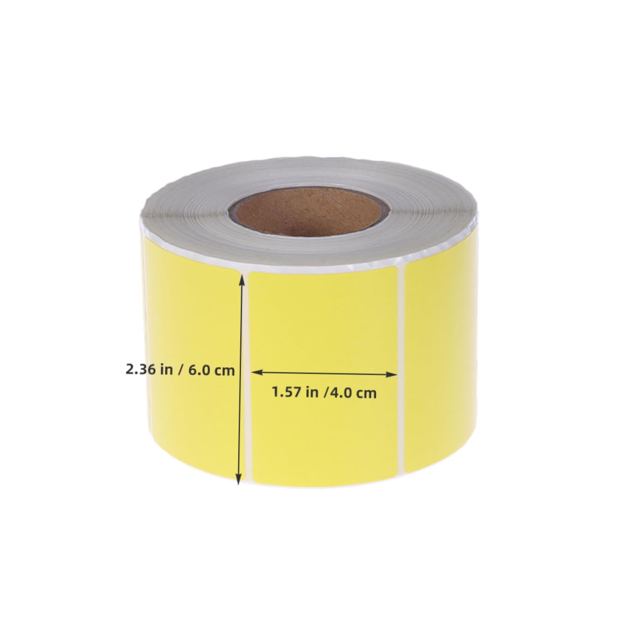Étiquettes Thermiques Autocollantes Jaunes en Rouleau, 2 Rouleaux