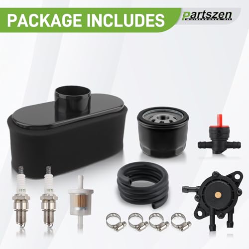 partszen 11013-7047 Oil Air Filter for Kawasaki FR651V FR691V FR730V FS481V FS541V FS600V FS651V Lawn Mower Tractor Replace for 11013-0752 11013-7049 11013-0726 11013-7043 with Fuel Pump
