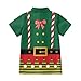 Frymappies Girls Christmas Elf Cloth Collared 1/4 Zip Golf Shirts Size 7-8 Kids Short Sleeve Golf Outfit for Summer Sport Little Girls Novelty Tennis Shirt V Neck Workout Athletic Tops Activewear