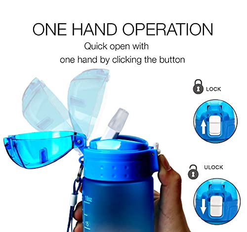 XACIOA Borraccia 1 litro con cannuccia, Bottiglia