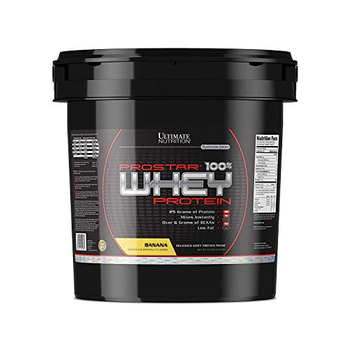 Ultimate Nutrition Prostar Whey Protein Powder Blend of Whey Concentrate Isolate and Peptides â€“ Low Carb, Keto Friendly, 25 Grams of Protein - 150 Servings, Banana, 10 Pounds