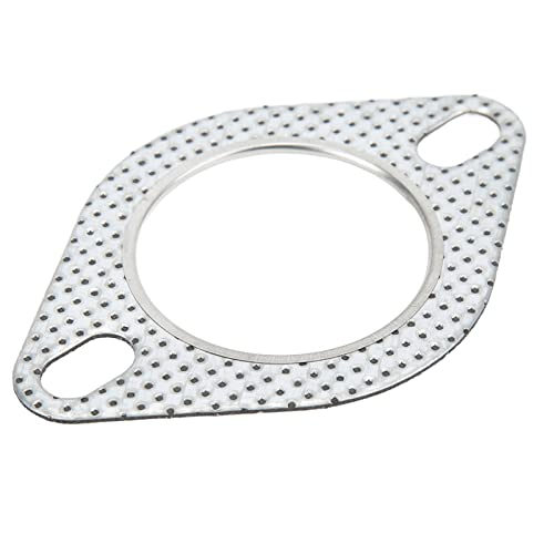 Junta de Escape, Metal de 2 Agujeros de Reemplazo Universal, Junta de Escape Reforzada de Tubo de Abajo para 2.25 Pulgadas/57mm Junta de Brida de Vehículo Turbo