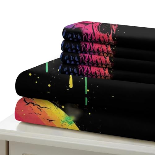 Parure de lit imprimé 3D graffiti housse de couette microfile 140x200