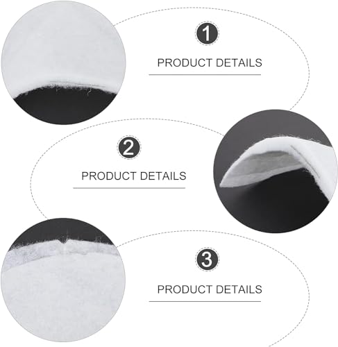 zalati Cotton Shoulder Pads Sponge Soft Comfortable Durable White 20 Pieces 0.08inch - Image 2