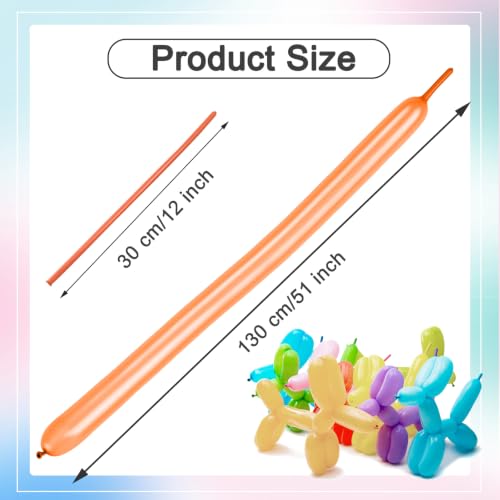 Image of Party Balloons - Peach 260 Long Balloons for Birthday Celebrations & Event
