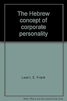 The Hebrew concept of corporate personality 0533009723 Book Cover
