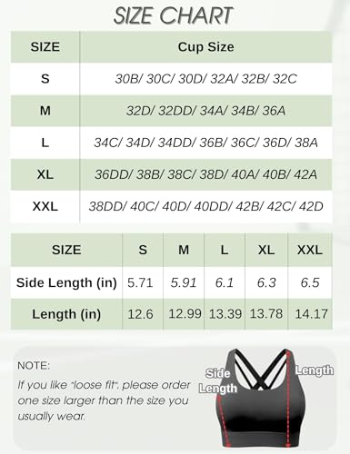 Image of Sports Bras for Women High Support, High Impact Push Up Criss Cross Back Padded Strappy Workout Running