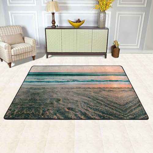 Tapis de zone coucher du soleil pour réchauffer un sol froid de salon