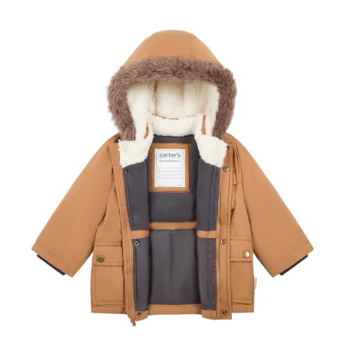 Image of Carter's Boys' Warm Winter Parka Hooded Jacket