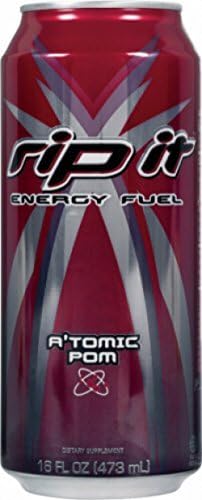Shasta Beverages Rip It Atomic Pom Energy Drink, 16 Ounce -- 24 per case. by Shasta Beverages