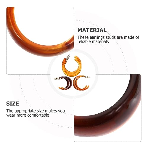 Boucles d'oreilles de cercle avec 5 sets de 3 paires géométriques et légères