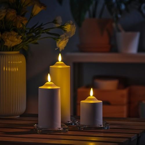 Amazon.co.jp : IKEA イケア LEDピラーキャンドル 電池式 ホワイト