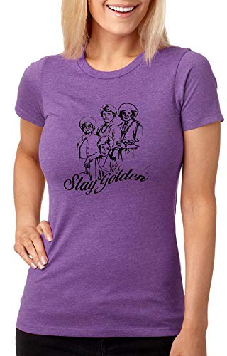 Stay Golden! Golden Girls Inspired 80's TV Ladies Fitted t-Shirt Thank You for Being a Friend