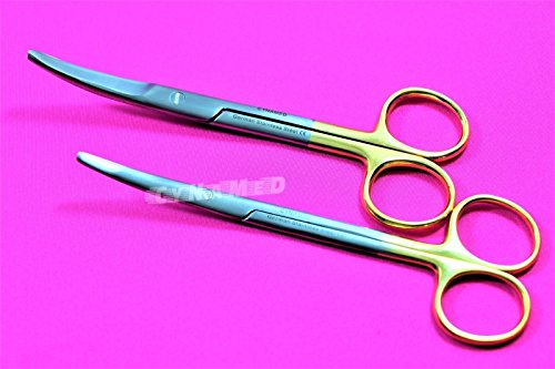 PREMIUM QUALITY GERMAN 2 EA Operating Mayo plus METZENBAUM Scissors CURVED 5.5 inch CYNAMED